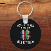 Frans Wee Bit Irish Fun France Patrick Day Gifts Sleutelhanger (Voorkant)