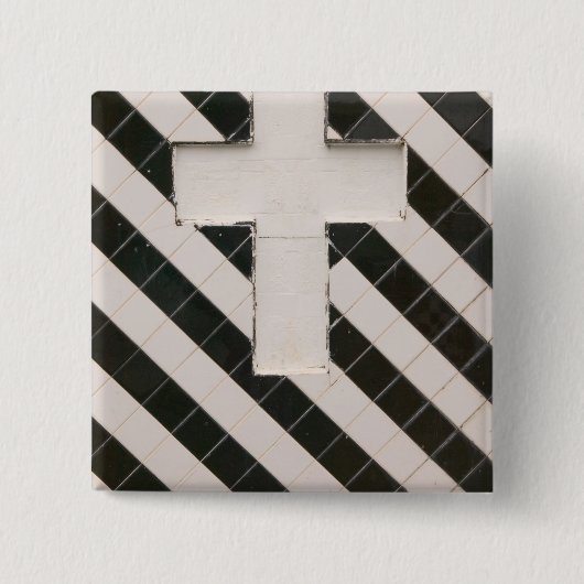 Frans West Indies, Guadaloupe, Grande Terre, Vierkante Button 5,1 Cm (Voorkant)