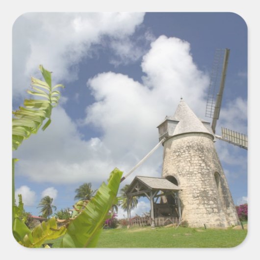 Frans West Indies, Guadaloupe, Marie, Galante Vierkante Sticker (Voorkant)