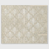 Frans  White Damask Newsprint Cadeaupapier (Vlak)