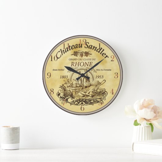 Frans  wijnetiket grote klok (Huis)