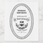 Frans wijnlabel Wijn Etiket (Enkel label)