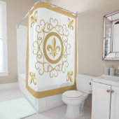 Frans wit douchegordijn (In situ)