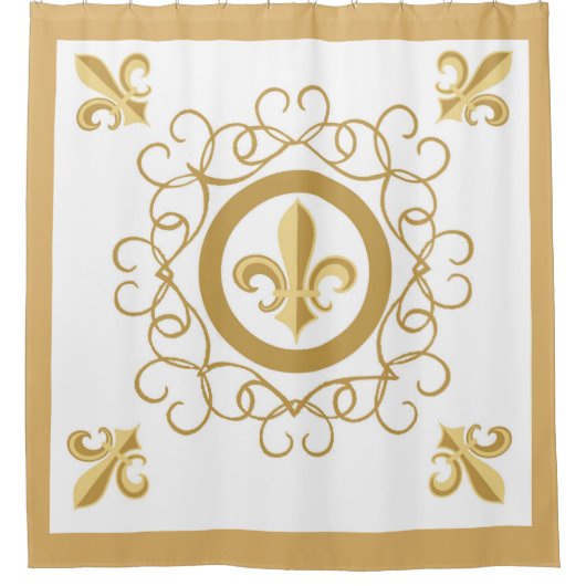 Frans wit douchegordijn (Voorkant)