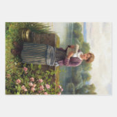  Frans Woman Decoupage Wrapping Paper (Voorkant 3)