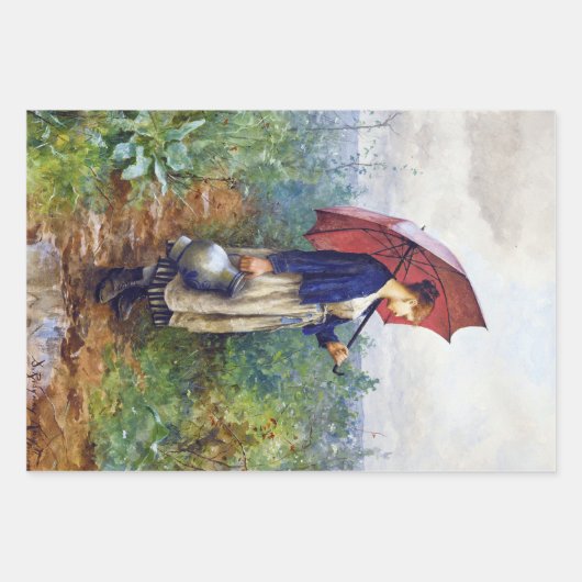  Frans Woman Decoupage Wrapping Paper (Voorkant 2)