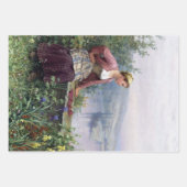  Frans Woman Decoupage Wrapping Paper (Voorkant)