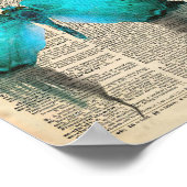 Frans woordenboek met blauwe vlinder Poster (Hoek)