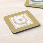  Frans Wreath met bijenpaddenstoel Bier Onderzetter (Linkerzijde)