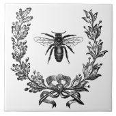  Frans Wreath W/ Bee Ceramic Tile Trivet Tegeltje (Voorkant)