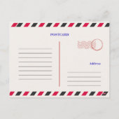 Frans Yule Kerst Log Briefkaart (Achterkant)