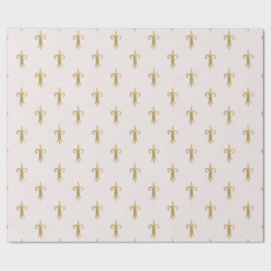 Frans Zacht Licht Roze Fluer De Lis Gift Cadeaupapier (Vlak)