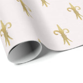 Frans Zacht Licht Roze Fluer De Lis Gift Cadeaupapier (Rol Hoek)