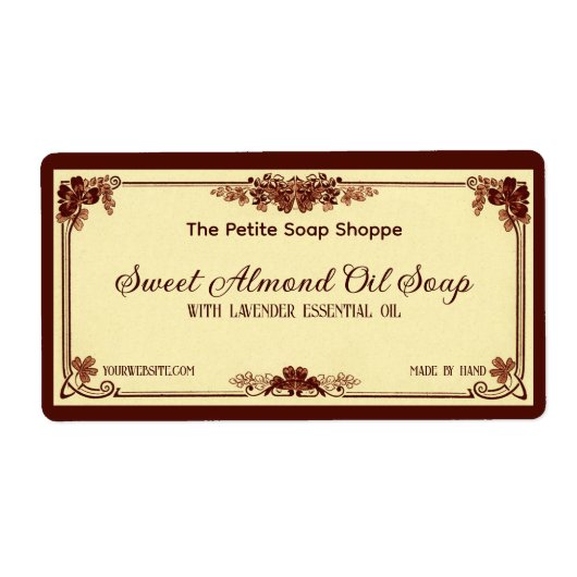  Frans zeep / cosmeticaetiket Etiket (Voorkant)