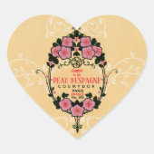  Frans zeeplabel - hartvorm Hart Sticker (Voorkant)