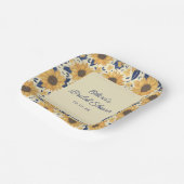 Frans Zonnebloem Geel Vrijgezellenfeest Custom Papieren Bordje (Gebogen)