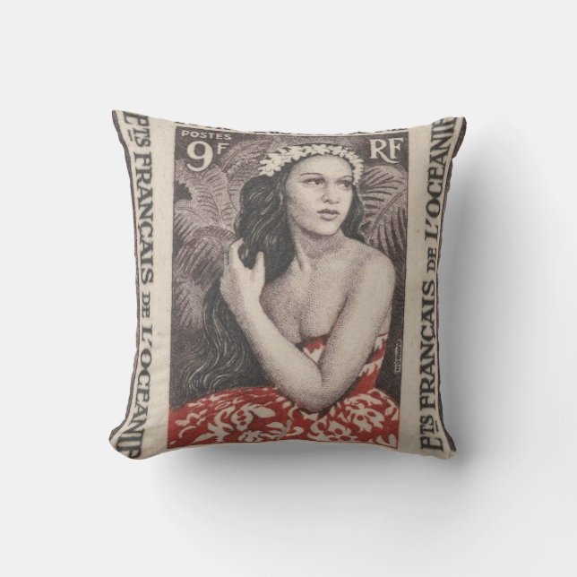  Frans Zuid-Pacifisch reizen Kussen (Voorkant)