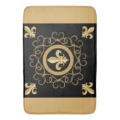 Frans zwart badmat (Voorkant Verticaal)