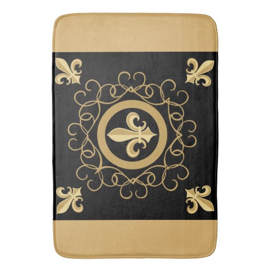 Frans zwart badmat (Voorkant Verticaal)