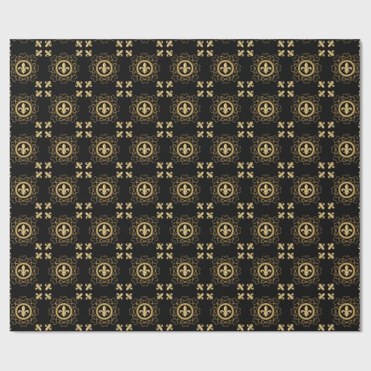 Frans zwart cadeaupapier (Vlak)