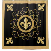 Frans zwart douchegordijn (Voorkant)