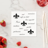 Frans zwart op wit servet (Insitu)