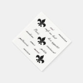 Frans zwart op wit servet (Hoek)