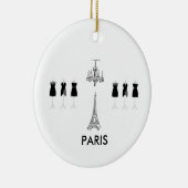 Frans Zwart-wit Parijs Geëerd Ornament (Rechts)