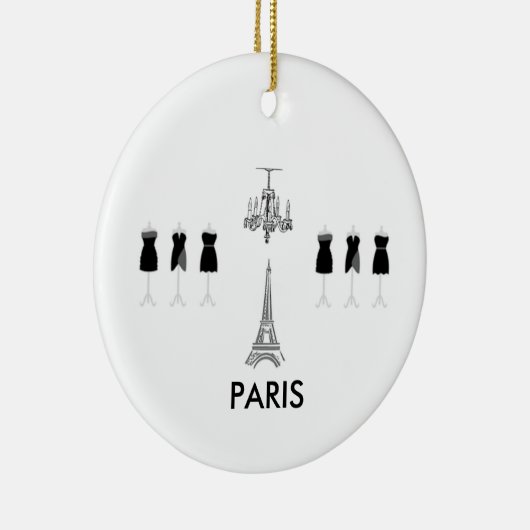 Frans Zwart-wit Parijs Geëerd Ornament (Rechts)