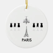 Frans Zwart-wit Parijs Geëerd Ornament (Voorkant)