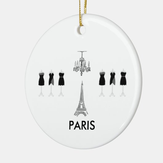 Frans Zwart-wit Parijs Geëerd Ornament (Links)