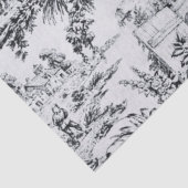 Frans Zwart Wit Toile Rustieke Stijl Decoupage Tissuepapier (Detail)