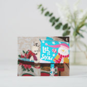 Franscious en Lennart Let It Snow Mailbox Feestdagenkaart (Staand voorkant)