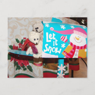 Franscious en Lennart Let It Snow Mailbox Feestdagenkaart