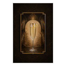 Franse 75 Art Deco Poster | Bar Kunst