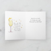 Franse 75 Cocktail 21e Happy Birthday Kaart (Binnen)