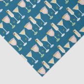 Franse 75 Martini Bit Oudere Signature Cocktail Tissuepapier (Detail)