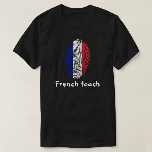 Franse aanraakvingerafdruk t-shirt (Design voorkant)