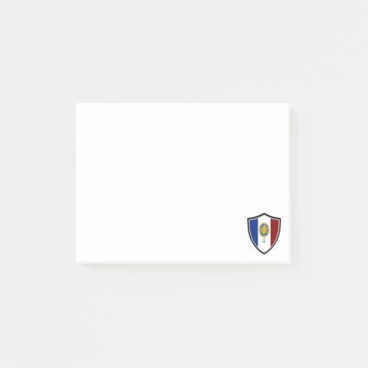 Franse aantekeningen op het embleem post-it® notes (Voorkant)