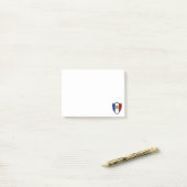 Franse aantekeningen op het embleem post-it® notes (Op bureau)