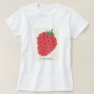 Franse aardbei t-shirt