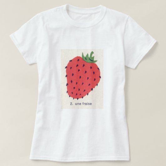 Franse aardbei t-shirt (Design voorkant)