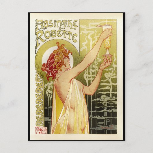 Franse Absinthe Advertisement Briefkaart (Voorkant)