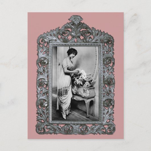 Franse Actress Briefkaart (Voorkant)