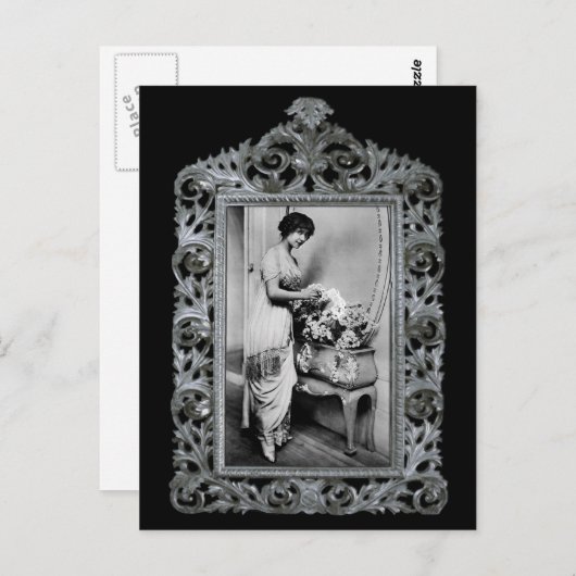 Franse Actress Briefkaart (Voorkant / Achterkant)