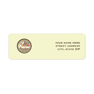 Franse Adresetiketten Macarons Etiket