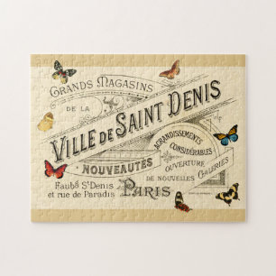Franse advertentie met vintage vlinders, Vs 2 Legpuzzel