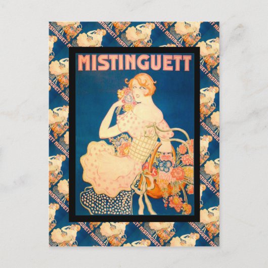 -Franse adverteren, Mistinguett Briefkaart (Voorkant)