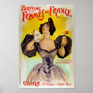 -Franse Adverteren parfums des femmes de F Poster