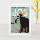 FRANSE ADVERTEREN SIGARET POSTERART GROET KAART (Gele Bloem)